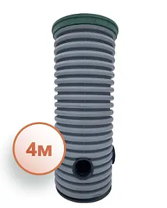 Дренажный колодец d460 h4000 с зеленой крышкой (отводы 160 мм) 1